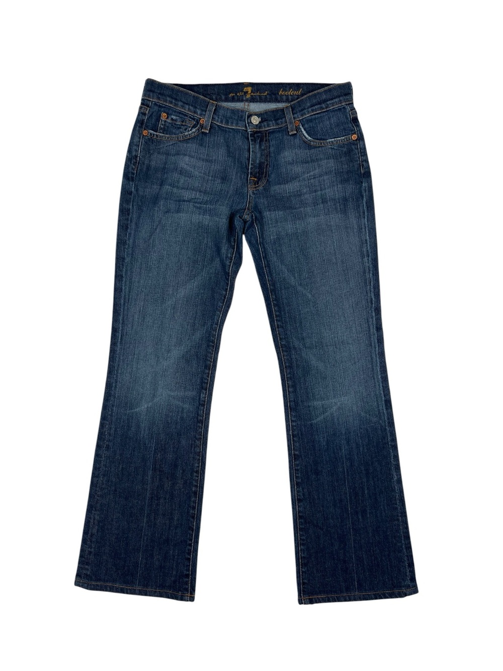 7 For All Mankind Dark Wash Bootcut
Jeans Stretch Size 30 EUC made in USA